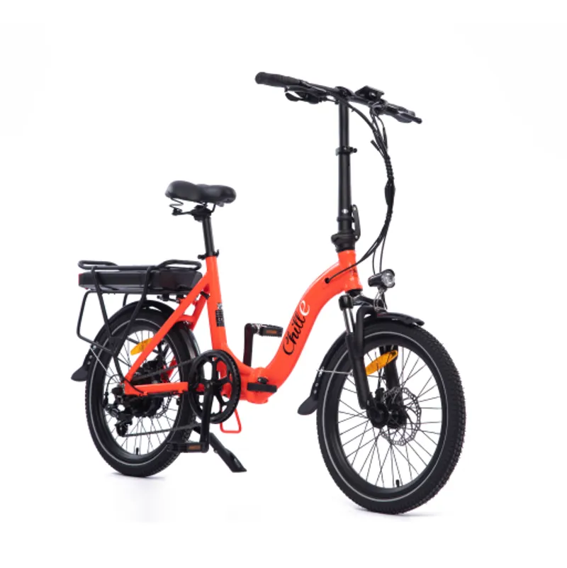 Chill-e Low Step Folding Electric Bike Orange E-Bike-10